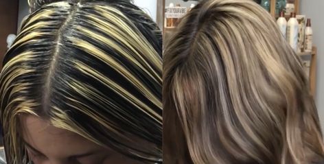 Nicki Bianco, a colorist out of Huntington, New York, is creating quite the buzz on her @nickiwildflower Instagram page for her seamlessly blended sliced highlights and root smudging. Her video transformations shot at her Wildflower Hair Den showcase the evolution of what appears to be stripey highlights into an on-trend, stretched-root effect. Jack Martin, Yellow Blonde, Creamy Blonde, Blonde Tones, Toning Shampoo, Icy Blonde, Beige Blonde, Cool Blonde, Bright Blonde