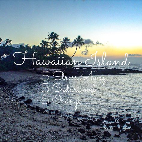 Essential oil diffuser blend - Hawaii Hawaiian Diffuser Blend, Hawaii Essential Oil Blend, Diffuser Scents, Eo Blends, Essential Oil Combinations, Aromatherapy Recipes, Essential Oil Diffuser Recipes, Oil Diffuser Recipes, Diffuser Blend