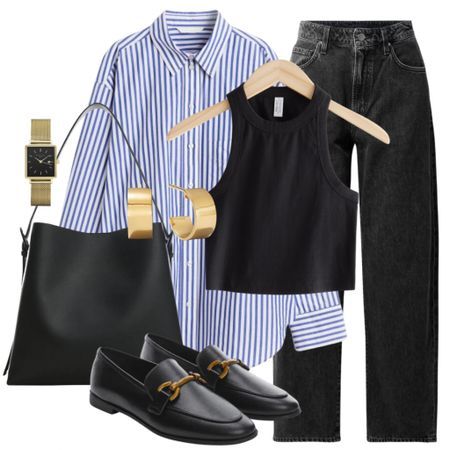 Outfits With Striped Shirts, Casual Day Outfits, Elegante Casual, Wardrobe Outfits, Cooler Look, Stylish Work Outfits, Casual Work Outfits, Mode Inspo, 가을 패션