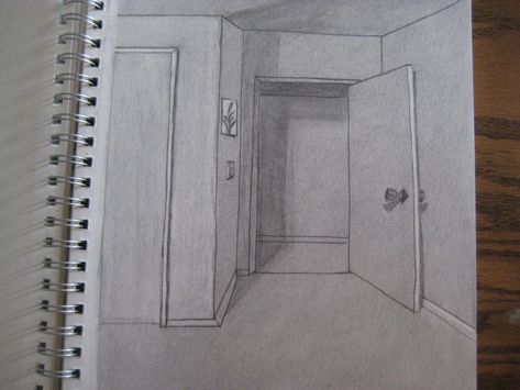 A realistic drawing of the corner of my room. (by Anwyn) Room Corner Drawing Reference, Corner Of A Room Drawing, A Room Drawing, Drawing Corner, Corner Drawing, Corner Of A Room, Door Drawing, Room Drawing, Corner Ideas