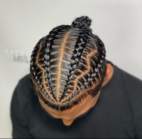 Male Prom Hairstyles, Braided Back Hairstyles Men, Canerow Hairstyles For Men, Men's Braided Hairstyles, Braids With Fade Men Black, Corn Row Men, Men 4 Braids, Braids With Tapered Sides And Back Men, Simple Braid Styles For Men