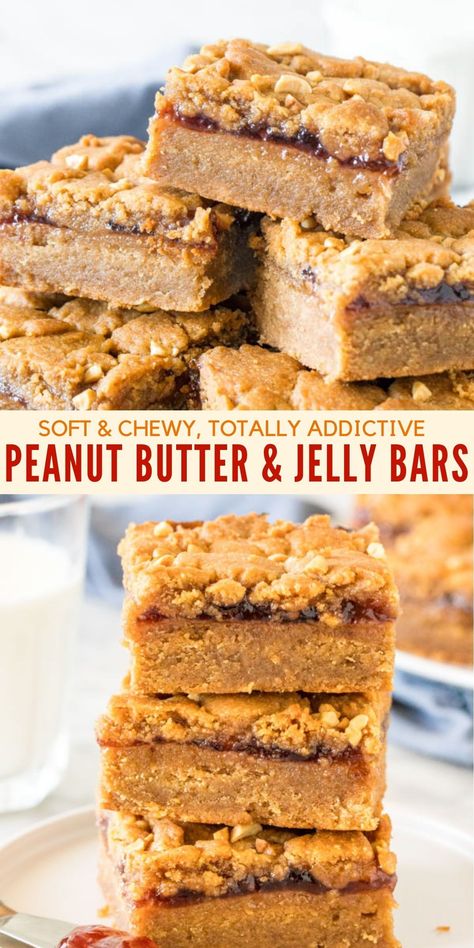 Peanut Butter Jelly Bars, Peanut Butter And Jelly Bars, Jelly Bars, Jam Bars, Dessert Oreo, Desserts Keto, Chewy Peanut Butter Cookies, Peanut Butter Cookie Dough, Desserts Vegan