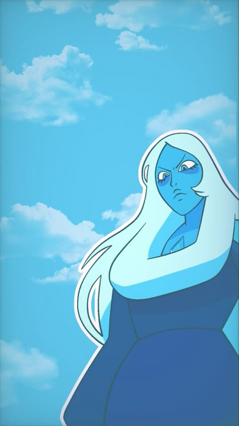 Blue Diamond Steven Universe Wallpaper, Blue Diamond Wallpaper, Diamante Azul Steven Universe, Diamond Wallpaper Iphone, Diamond Aesthetic, Blue Diamond Su, Universe Pictures, Diamond Steven Universe, Blue Diamond Steven Universe