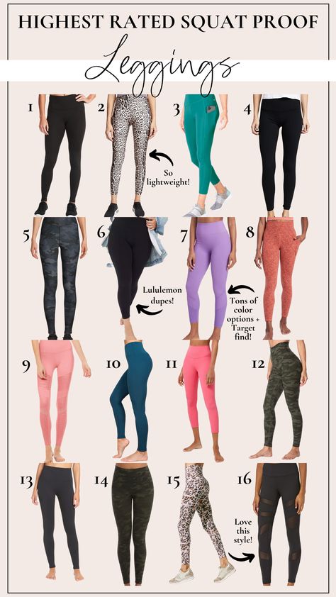 Fitness: Best Squat Proof Leggings For Women - My Life Well Loved Workout Clothes Leggings, Best Athletic Leggings, Best Workout Leggings For Women, Legging Jeans Outfit, Busy Mom Outfits, Workout Outfits Winter, Workout Leggings Outfit, Mom Style Inspiration, Popular Leggings