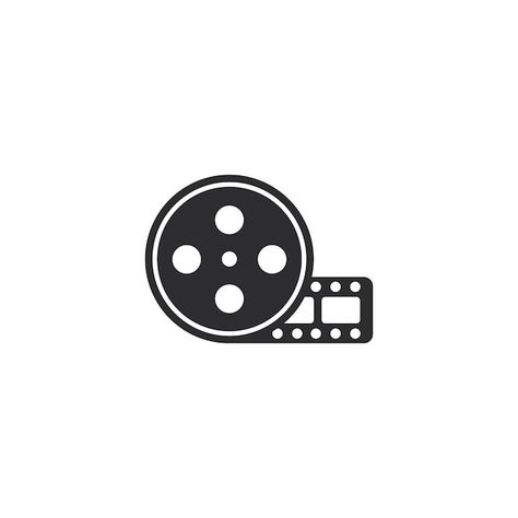 Film roll logo vector black cinema and m... | Premium Vector #Freepik #vector #movie-camera #film-logo #movie-logo #cinema-camera Movie Logo Film, Film Logo Design, Folder Logo, Freelance Branding, Roll Logo, Cinema Logo, Cinema Icon, Logo Film, Production Logo