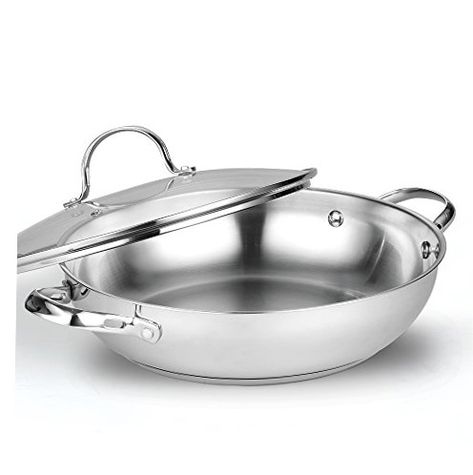 https://ventalio.com/product/12-inch-30cm-classic-stainless-steel-everyday-chefs-stir-fry-pan/ Wok Stir Fry, Induction Stove Top, Deep Frying Pan, Induction Cookware, Cookware Set Stainless Steel, Timeless Kitchen, Stainless Steel Cookware, Fry Pan, Cookware Set