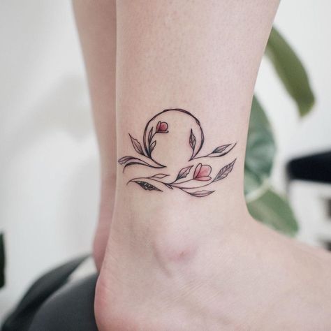 Matching Libra Tattoos, Libra Sign Tattoos Women, Indecisive Tattoo, Small Libra Tattoo, Libra Flower, Libra Sign Tattoos, Libra Tattoos, Libra Zodiac Tattoos, Floral Back Tattoos