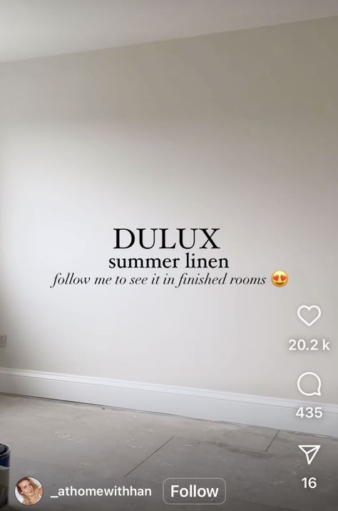 Dulux Color Palette For Home, Dulux Wall Colours, Summer Linen Dulux Paint, Dulux Summer Linen, Dulux Interior Paint Colours, Dulux Colour Schemes, Farrow And Ball Living Room, Dulux Paint Colours, Stylish Room Decor