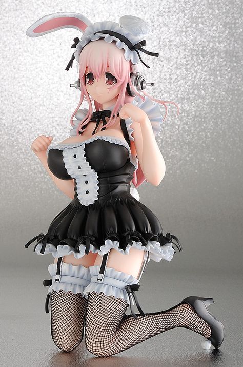 Super Sonico: Bunny Ver. Super Pochaco Figurines, Sonico Pochaco, Super Pochaco And Super Sonico, Super Sonico Bunny, Super Pochaco, Eyes Smile, Super Sonico, 3d Figures, Human Figure Drawing