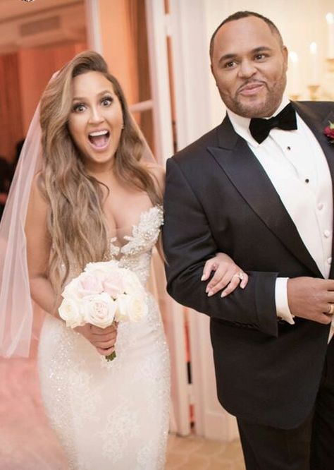 Adrienne Bailon Hair, Adrienne Bailon Wedding, Celebrity Wedding Photos, Reception Gowns, Disney Wedding Cake, Vintage Car Wedding, Adrienne Bailon, Big Hair Dont Care, Japanese Wedding