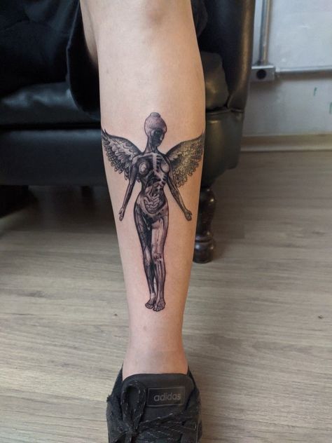 Nirvana In Utero Tattoo, In Utero Tattoo, Utero Tattoo, Nirvana Tattoo, Nirvana In Utero, In Utero, Red Ink Tattoos, Tattoo Stencil Outline, Music Tattoos