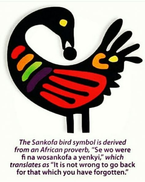 Akan Sankofa Bird African Birds Drawing, Sankofa Bird Tattoo, African Symbolism, Sankofa Tattoo, Sankofa Bird, Sankofa Symbol, Bird Symbol, Bird Makeup, African Symbols