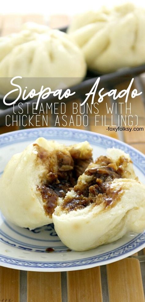 Siopao Dough Recipe, Siopao Asado Recipe, Chicken Asado, Siopao Recipe, Phillipino Food, Easy Filipino Recipes, Meat Bun, Filipino Snacks, Easy Meatball