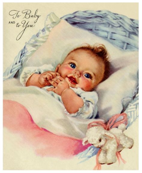 Postal Vintage, Free Printable Cards, Baby Illustration, Baby Images, Images Vintage, Illustration Vintage, Baby Art, Vintage Greeting Cards, Vintage Printables