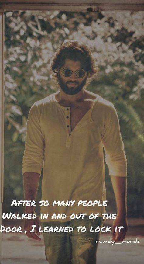 Arjun Reddy Quotes, Beard Logo Design, Vijay Deverkonda, Arjun Reddy, Biology Diagrams, Freedom Girl, South Hero, Vijay Deverakonda, Good Morning Love Gif