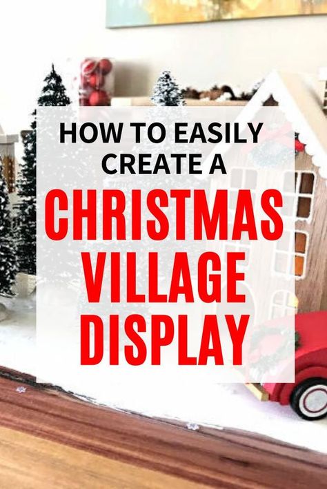 Dickens Village Display, Christmas Village Display Ideas Diy, Christmas Village Display Ideas, Village Display Ideas, Christmas Tree Village Display, Diy Christmas Village Displays, Christmas Village Decorations, Christmas Tree Village, Christmas Village Sets