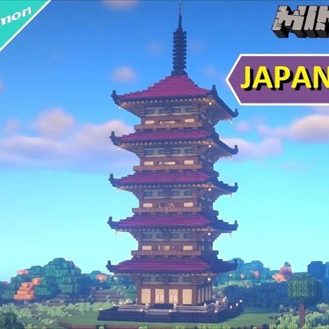 Dreaming of building a very luxurious-looking Japanese pagoda in Minecraft, but you're running out of ideas? Then I suggest you check this Lavish Japanese Pagoda build in Minecraft! It features purple-themed roofing that brings out a cozy appearance when paired with warm lights! So check it out now! Japanese Minecraft Builds, Build In Minecraft, Japanese Roof, Minecraft Japanese, Minecraft House Ideas, Japanese Pagoda, Cool Minecraft Houses, Minecraft House, Minecraft Houses