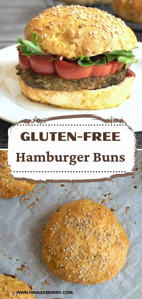 Gluten Free Hamburger Buns Recipe, Hamburger Buns Recipe, Gluten Free Hamburger Buns, Gluten Free Hamburger, Gluten Free Burger, Hamburger Bun Recipe, Pan Sin Gluten, Gluten Free Buns, Gluten Free Recipes Bread