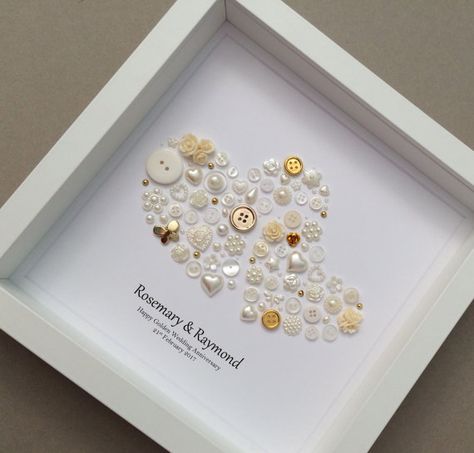 Golden Wedding Anniversary Gifts, Anniversary 50th, Anniversary Gift For Friends, Golden Anniversary Gifts, Pearl Anniversary, 50th Wedding Anniversary Party, Anniversary Gift Diy, Anniversaire Diy, 50 Wedding Anniversary Gifts