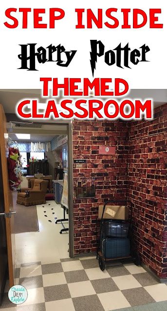 Harry Potter Classroom Theme, Harry Potter Classes, Harry Potter Library, School Diy Ideas, Classe Harry Potter, Harry Potter School, Harry Potter Classroom, Harry Potter Spells, Classroom Transformation