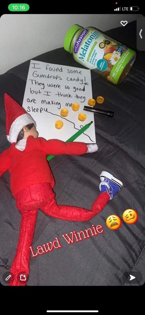 Elf On The Shelf Picture With Sleeping Kids, Elf On The Shelf New Years Eve, Tired Elf On The Shelf, Elf Vacation Ideas, Frozen Elf On The Shelf, Elf On The Shelf Teenager Ideas, Bad Elf On The Shelf Ideas, Elf On Shelf Notes, Elf Sleeping