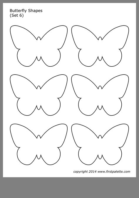 Butterfly Printable Template, Butterfly Shapes, Shapes Printable, Flower Templates Printable, Printable Shapes, Butterfly Template, Butterfly Printable, صفحات التلوين, Colouring Printables