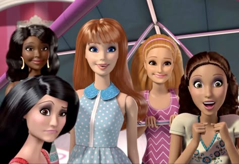 Barbie Png, Barbie Life In The Dreamhouse, Cartoons Group, Life In The Dreamhouse, Friend Group Pictures, Official Disney Princesses, Five Friends, Disney Princess Characters, Barbies Pics