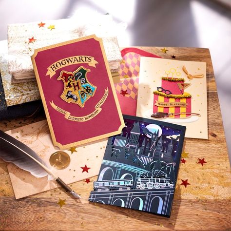 Enchant any celebration with Harry Potter cards featuring the artistic wizardry of Papyrus! These fantastical birthday and stationery cards play up delightful details from Harry Potter’s world of magic and mischief. All the Houses of Hogwarts would agree — these greetings are sure to cast a spell of happiness on Wizards and Muggles alike! Harry Potter Birthday Cards, Harry Potter Cards, Cast A Spell, Harry Potter Birthday, Stationery Cards, Birthday Greetings, Birthday Greeting Cards, Hogwarts, Birthday Cards