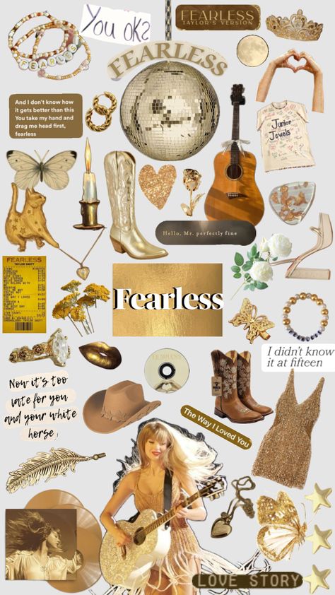 Taylor swift fearless #fearless #tayloralisonswift #erastour Fearless Taylor Swift Mood Board, Taylor Themed Outfits, Fearless Party Taylor Swift, Taylor Swift Fearless Party, Fearless Aesthetic Taylor Swift, Fearless Inspired Outfits, Taylor Swift Fearless Era Aesthetic, Fearless Taylor Swift Aesthetic, Taylor Swift Fearless Aesthetic