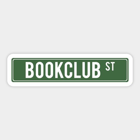 "Bookclub Street" – Level up your bookish game with this awesome green road sign sticker, perfect for laptop, kindle, water bottle, and more! Join the coolest virtual bookclubs and dive into thrilling discussions! The ultimate funny surprise gift for book lovers and their bookish besties with a passion for booktok or bookstagram! -- Choose from our vast selection of stickers to match with your favorite design to make the perfect customized sticker/decal. Perfect to put on water bottles, laptops, Tropes Aesthetic, Book Tropes, Scrapbook Printing, Cute Laptop Stickers, Sign Sticker, Tumblr Stickers, Green Sticker, Scrapbook Stickers Printable, Road Sign