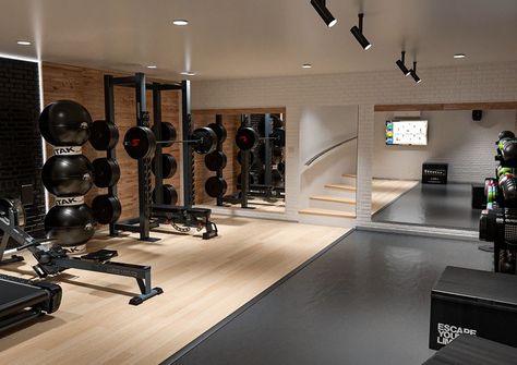 This home gym dropped our jaws with how sleek and beautiful she is. Without ever needing to leave you house, you can get a proper workout in with all of the right equipment if you let Escape Fitness design it for you.

Contact your local sales representative today to see what we can do for your space!

#escapefitness #escapeyourlimits #fitnessindustry #3ddesigns #render #fitnessinnovation #workoutmotivation #weightlifting #functionalfitness #weightlifting Gym Room At Home Luxury, Dream Home Gym Luxury Fitness Rooms, Home Gym Luxury, Modern Home Gym Design, Home Gym Design Luxury, Luxury Home Gym, Home Gym Basement, Dream Home Gym, Gym Design Interior