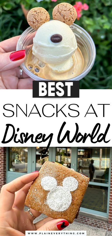 Best Disney World Snacks, 2024 Edition Must Try Disney World Snacks, Packing Snacks For Disney, Disney Restaurants By Park, Disney Finger Foods, Food In Disneyland, Disney World Food 2024, Disney Snack Recipes, Best Snacks At Disney World, Disney Dining Plan 2024 Snacks