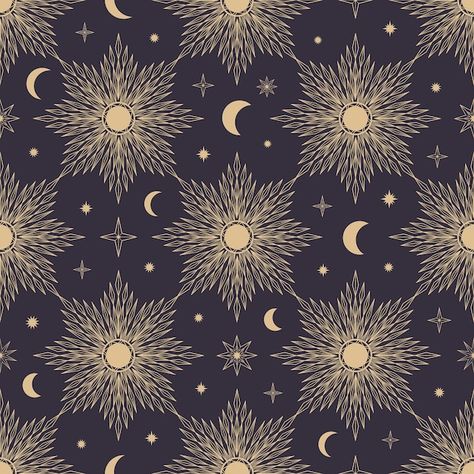 Sun Moon And Stars Wallpaper, Galaxy Sketch, Card Wallpaper, Moon And Stars Wallpaper, Sun Moon And Stars, Moon Pattern, Space Galaxy, Paper Fabric, Sketch Illustration