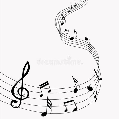 Musical Notes Illustration, Music Note Illustration, Music Illustration Design, Music Line Art, Music Notes Illustration, Music Vector Illustration, Music Border, Law Tattoo, Music Line