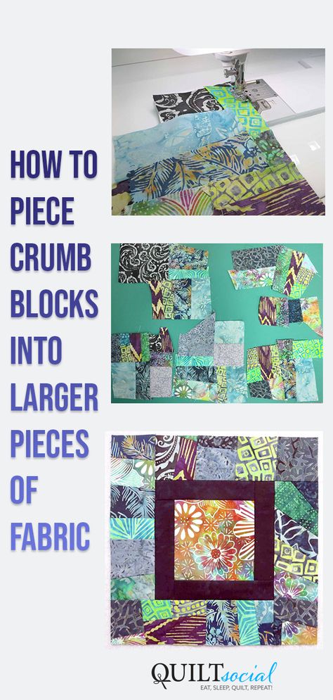 Yet another method for making a crumb quilt piecing crumb quilt blocks into larger pieces of fabric. See how it's done free tutorial and pattern for table runner. Sewn on the Brother Innovis BQ3050 Crumb Quilting Ideas, Crumb Quilt Blocks, Crumb Quilting Tutorials, Crumb Quilts Free Pattern, Crumb Quilts Ideas, Crumb Blocks, Crumb Quilting, Crumb Quilts, Scrap Quilting