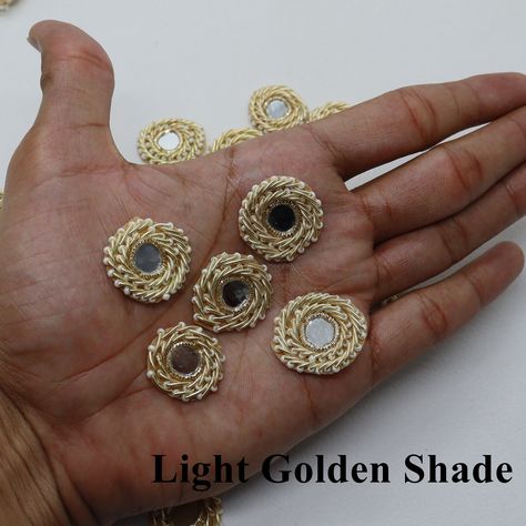 10pcs Beautiful Mirror Zardosi Pearl Beaded Sew On 3/4Inch Applique Batch Small Crafting DIY Patch For Accessories Décor Dress Embellishment https://etsy.me/39N50FH #sewing #sewonapplique #sewonpatch #zardosiapplique #indianapplique #beadapplique #zardoziapplique #app Mirror Appliques, Bead Work On Fabric, Lace Costume, Embellished Belt, Hand Embroidery Dress, Embroidery Lessons, Art Decor Diy, Appliques, Beaded Leaf