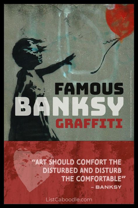 Famous Banksy graffiti works Banksy Pictures, Free Graffiti Fonts, Famous Graffiti Artists, Ks3 Art, Banksy Artwork, Banksy Paintings, Graffiti Pictures, Best Graffiti, Street Art Banksy