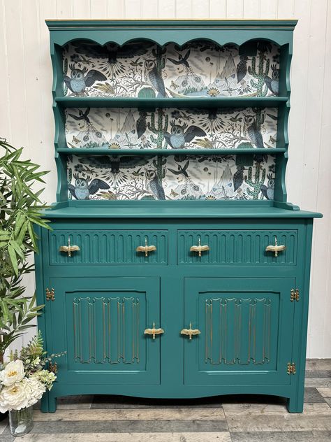 PLEASE READ ALL DETAILS BELOW BEFORE PURCHASING:- DISCOUNT AVAILABLE ON OUR WEBSITE  THIS DRESSER HAS SOLD!! We have a large stock of different style and sized Welsh dressers for you to choose from. If we don't have anything that suits, we can source items to your requirements. Please message for more info.  PAINTED OPTION All our items are professionally hand painted to a high standard in Fusion mineral paint. We strip down all hardware to be cleaned or sprayed to suit you. We have a range of k Welsh Dresser Styling, Upcycled Welsh Dresser, Welsh Dresser Makeover, Dresser Inspo, Dresser Styling, Accessible House, Upcycle Dresser, Paint Blue, Custom Painted Furniture