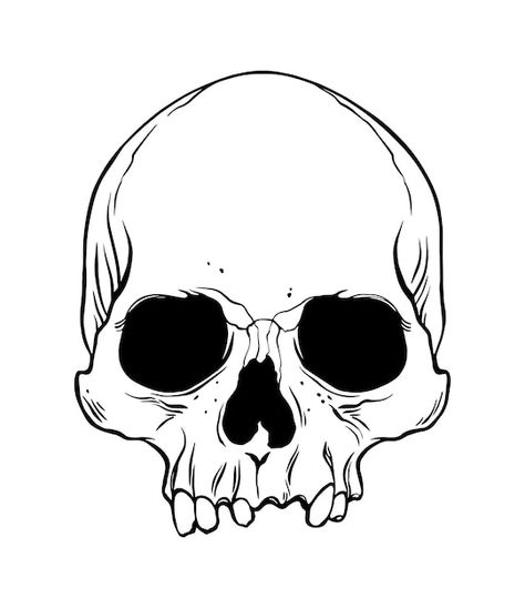 Simple Skull Drawing, Chest Tattoo Stencils, Dibujos Dark, Skull Hand Tattoo, Simple Skull, Skull Stencil, Skull Sketch, Scary Drawings, Free Tattoo Designs