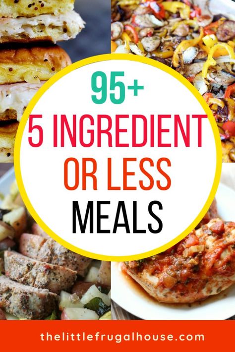 Plan some easy meals this week with these 5 ingredient or less meals. Save money on food, make quick and easy meals, and get dinner on the table fast. These 95 yummy meals all have 5 ingredients or less! 5 Ingredient Or Less Recipes, Save Money On Food, 5 Ingredients Or Less, Halloween Food Dinner, Dinner Quick, Halloween Food Appetizers, 5 Ingredient Dinners, Christmas Recipes Appetizers, Cheap Dinner Recipes