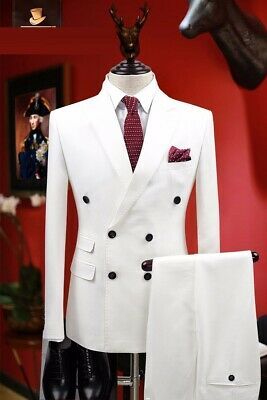 Mens White Suit, Double Breasted Suit Men, Tuxedo Coat, Wedding Dress Suit, Slim Fit Tuxedo, White Tuxedo, Dress Suits For Men, Designer Suits For Men