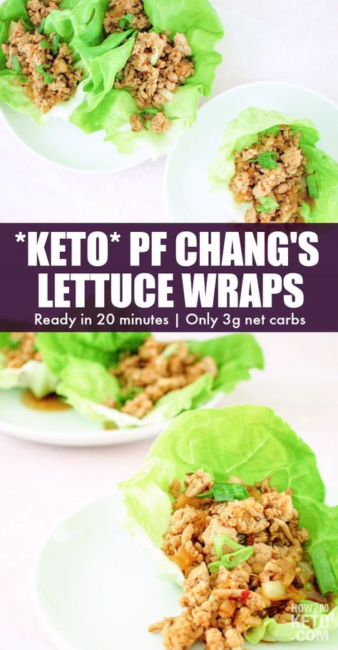 Pf Changs Lettuce Wraps, Comidas Keto, Pf Changs, Low Carb Low Fat Recipes, Boiled Egg Diet Plan, Lettuce Wrap Recipes, Chicken Lettuce Wraps, Low Carb Diet Recipes, Healthy Low Carb Recipes