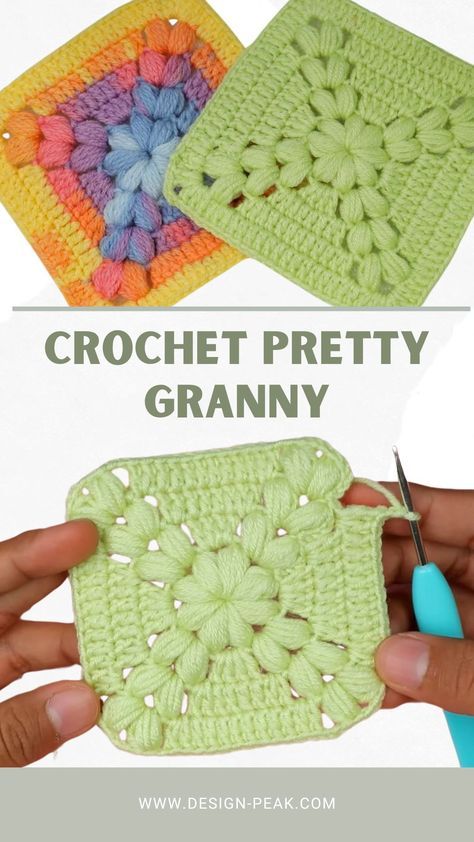 A Crafty Concept, Crochet Flower Granny Square Pattern Free Free, Granny Square Crochet Pattern Granny Square Crochet Pattern Diagram, Free Crochet Patterns For Granny Squares, Different Granny Squares, Cute Crochet Granny Squares, Beginner Afghan Crochet Patterns, Pretty Granny Squares, Granny Square Crochet Pattern Diagram