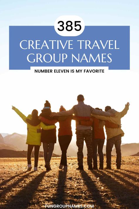 Explore over 385 travel group names for every type of trip. Find unique, catchy names to inspire your next adventure! Trip Group Chat Names, Travel Company Names, Group Chat Names, Group Names Ideas, Cadiz Spain, Cabin Trip, Catchy Names, Team Bonding, Life Group