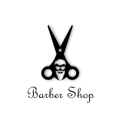 Vintage barber shop logo | Premium Vector #Freepik #vector #barber-icon #barber-logo #barbershop-logo #gentleman-logo Logo For Barber Shop, Barbershop Logo Ideas Graphics, Barber Logo Design Ideas, Barbar Logo, Barber Shop Logo Ideas, Barber Icon, Barber Logo Design, Logo Barbier, Gentleman Logo