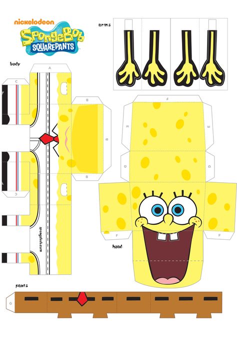 Spongebob Activities For Kids, Cut Out Crafts For Kids, Spongebob Crafts For Kids, Spongebob Decorations Diy, Spongebob Diy, Spongebob Popsicle, Spongebob Crafts, Spongebob Theme, Spongebob Party