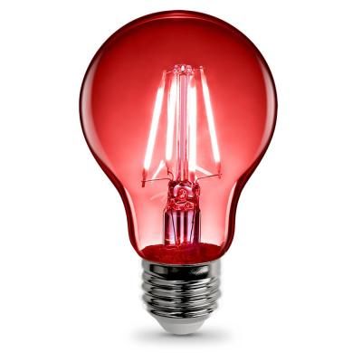 Feit Electric 25-Watt Equivalent A19 Medium E26 Base Dimmable Filament LED Light Bulb Red Colored Clear Glass (1-Bulb) Pink Led Lights, Orange Led Lights, Led Decorative Lights, Outdoor Light Bulbs, Filament Bulb Lighting, Decorative Light Bulbs, Green Led, Filament Bulb, Led Light Bulbs