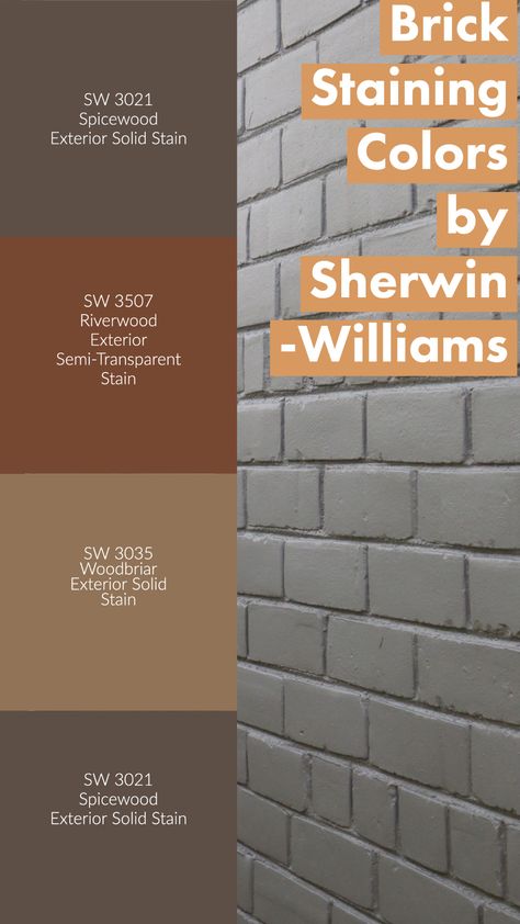 How To Change Brick Color Exterior, Paint Chimney Brick Exterior, Brown Painted Brick Exterior, Dark Brick Stain Exterior, Exterior Brick Stain Before And After, How To Stain Brick Exterior Diy, Dark Stained Brick Exterior, Diy Brick Staining Exterior, Staining Brick House Exterior