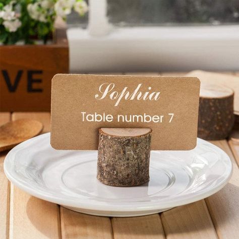 Rustic Place Card Holders, Wood Table Number Holder, Wooden Place Card Holders, Wedding Photo Table, Wood Place Card Holders, Rustic Table Numbers, Place Setting Cards, Wooden Table Numbers, Place Card Holders Wedding