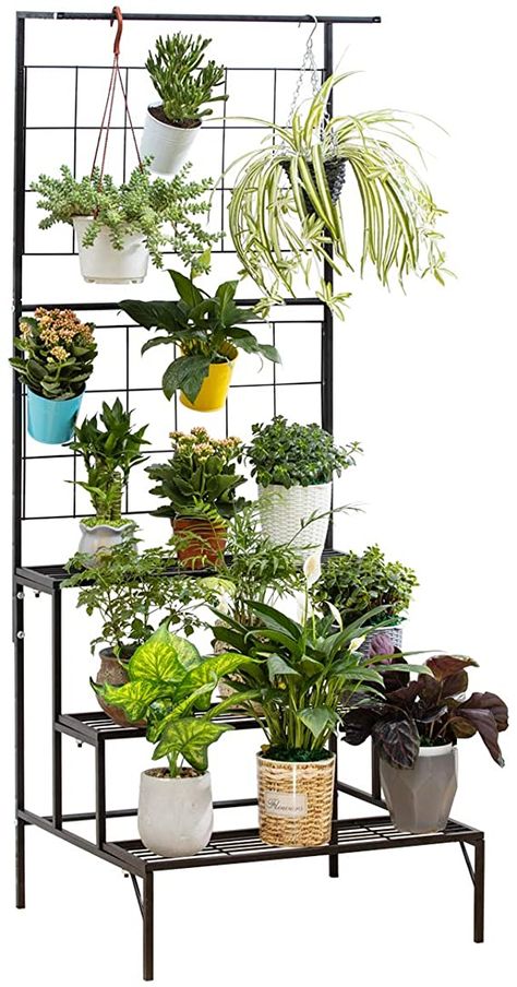 Planter Shelves, Pot Organizer, Hanging Plant Stand, Pot Display, Indoor Plant Shelves, Garden Rack, Pot Organization, Grid Panel, Support Pour Plante